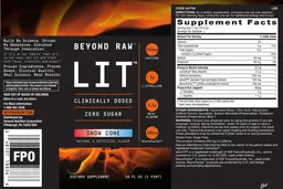 Label for LIT Snow Cone