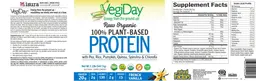 Label for Raw Organic 100% Plant-Based Protein French Vanilla