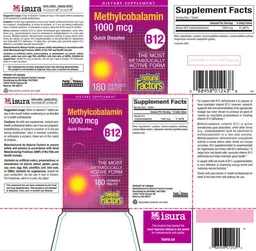 Label for B12 Methylcobalamin 1000 mcg