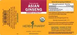 Label for Asian Ginseng