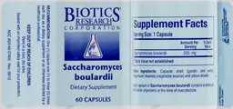 Label for Saccharomyces Boulardii
