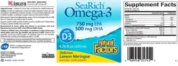 Label for Omega-3 with D3 Delicious Lemon Meringue
