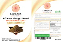 Label for African Mango Seed