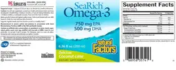 Label for SeaRich Omega-3 Delicious Coconut-Lime