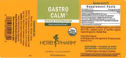 Label for Gastro Calm