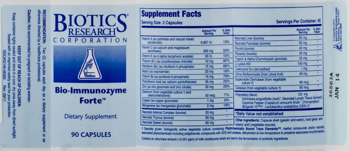 Label for Bio-Immunozyme Forte