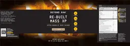 Label for Re-Built Mass XP Cookies & Cream