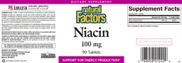 Label for Niacin 100 mg