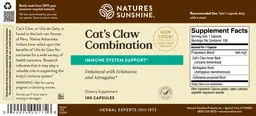 Label for Cat's Claw Combination
