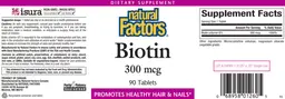 Label for Biotin 300 mcg
