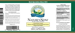 Label for Nature's Noni