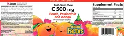 Label for C 500 mg Fruit-Flavor Chew