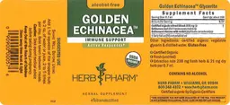 Label for Golden Echinacea Alcohol-Free