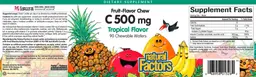 Label for C 500 mg Fruit-Flavor Chew Tropical Flavor