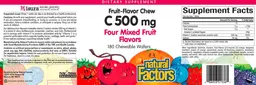 Label for C 500 mg Four Mixed Fruit Flavors