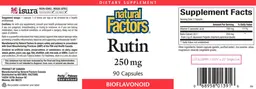 Label for Rutin 250 mg