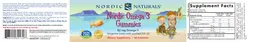 Label for Nordic Omega-3 Gummies Tangerine