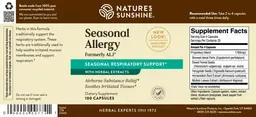 Label for Seasonal Allergy Formerly ALJ