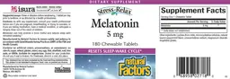 Label for Melatonin 5 mg