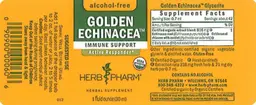 Label for Golden Echinacea Alcohol-Free