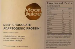 Label for Deep Chocolate Apaptogenic Protein