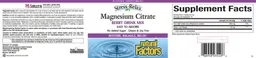 Label for Magnesium Citrate Berry Drink Mix