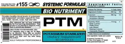 Label for PTM Potassium Stabilizer