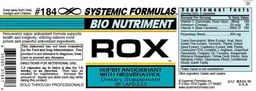 Label for ROX Super Antioxidant With Resveratrol