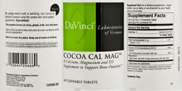 Label for Cocoa Cal Mag