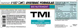 Label for TMI Thyroid Metabolism + Iodine
