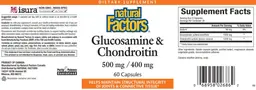 Label for Glucosamine & Chondroitin 500 mg / 400 mg