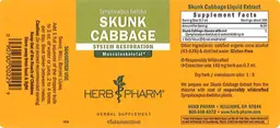 Label for Skunk Cabbage