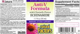 Label for Anti-V Formula with Clinically Proven Echinamide