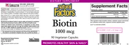 Label for Biotin 1000 mcg