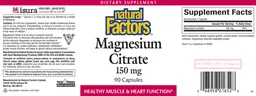 Label for Magnesium Citrate 150 mg