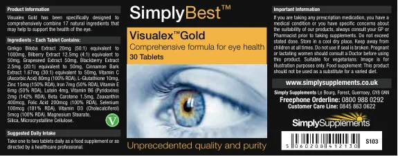 Label for Visualex Gold