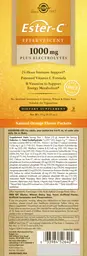 Label for Ester-C Effervescent 1000 mg Natural Orange Flavor