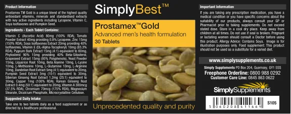 Label for Prostamex Gold