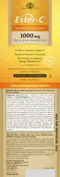 Label for Ester-C Effervescent 1000 mg Natural Orange Flavor