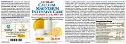 Label for Ultimate Calcium-Magnesium Intensive Care with Vitamins D3 & K2 MK-7 100
