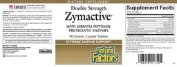Label for Double Strength Zymactive