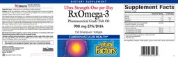 Label for Ultra Strength One-per-Day RxOmega-3