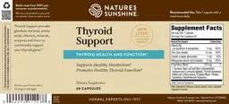 Label for Thyroid Support