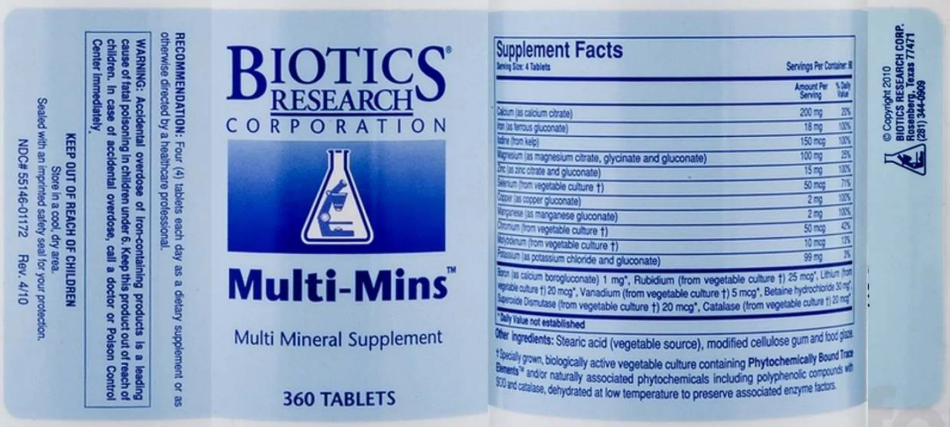 Label for Multi-Mins