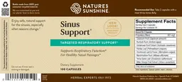 Label for Sinus Support