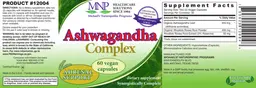 Label for Ashwagandha Complex