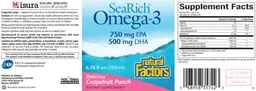 Label for Omega-3 Delicious Grapefruit Punch