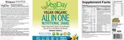 Label for Vegan Organic All in One Nutritional Shake French Vanilla