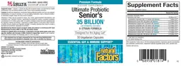 Label for Ultimate Probiotic Senior's