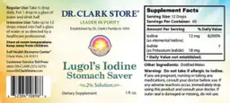Label for Lugol's Iodine Stomach Saver